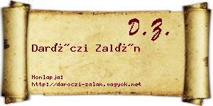 Daróczi Zalán névjegykártya